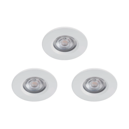 3x Oprawa Podtynkowa Wpuszczana LED 5.5W 350lm 2700K IP65 Hermetyczna Biała Dive Bathroom Philips