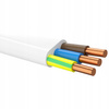 Przewód Kabel YDYp żo 450/750V 3x2,5mm Biały 1m ELEKTROKABEL