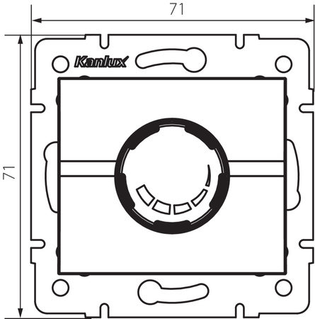 Ściemniacz Regulator Obrotowy 100W + Filtr Srebrny LOGI Kanlux