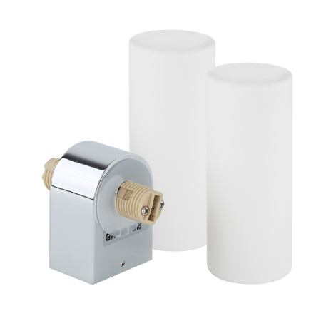 Kinkiet Ścienny Lampa Natynkowa 2x G9 Chrom Wodoodporna Łazienkowa IP44 Nowoczesna NATALIE 10726 Nowodvorski