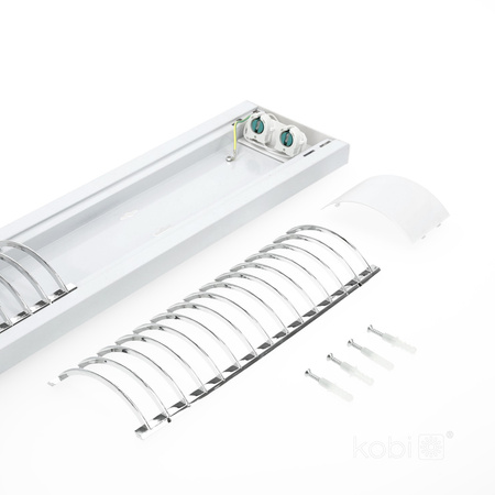 Lampa LED Oprawa Liniowa G13 120cm Szara Zebra Kobi