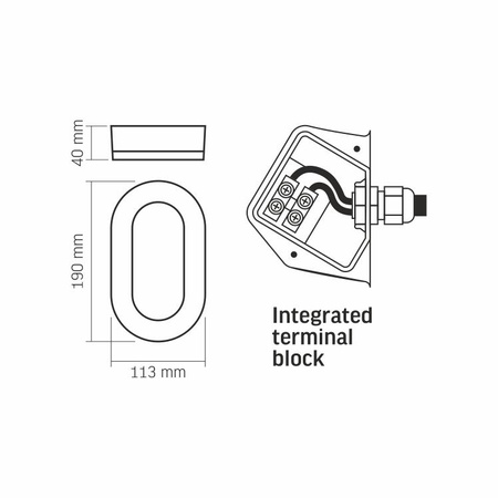 Lampa Zewnętrzna Plafon LED 11W 1200lm 5000K Zimna Biała Videx