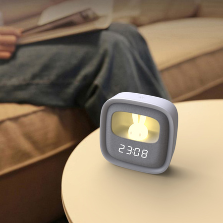 Lampka Dekoracyjna LED 1.2W 55lm 3000K Ciepła Biała Szara Ściemnialna Bunny Sanico Goldlux