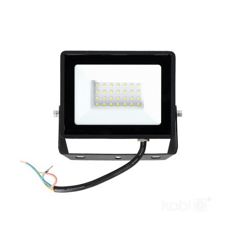 Naświetlacz LED Zewnętrzny Ogrodowy 30W 2505lm 6500K Zimny 120° IP65 IK05 Czarny MH Kobi