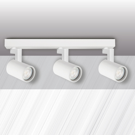 Oprawa Ścienno-Sufitowa Reflektor Punktowy 3x GU10 Biała LYNX Sanico Goldlux