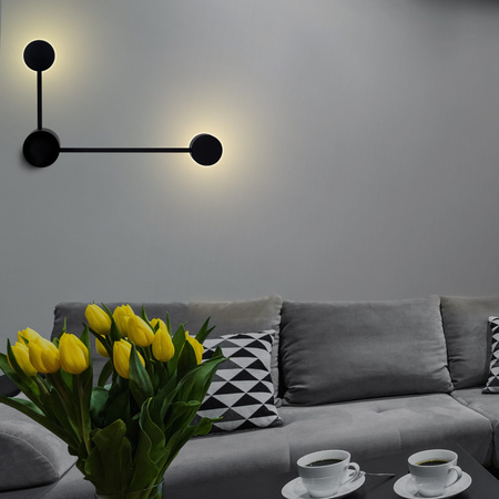 Kinkiet Ścienny Lampa Oprawa Natynkowa 2x GX53 Czarny JOY Sanico Goldlux