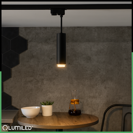 Lampa Wisząca Sufitowa Zwis 29cm Reflektor GU10 LED ELIGIS Czarny LUMILED