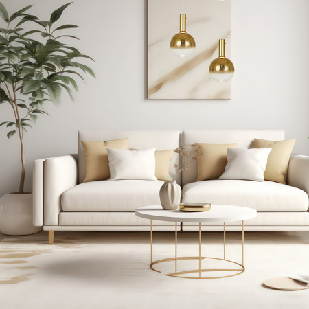 Lampa Wisząca Sufitowa TORONTO 1xGU10 Biało-Złota Milagro