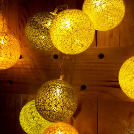 COTTON BALLS Kule świecące LED Girlanda świetlna 230V Lampki 30x LED MILAGRO EKD9326