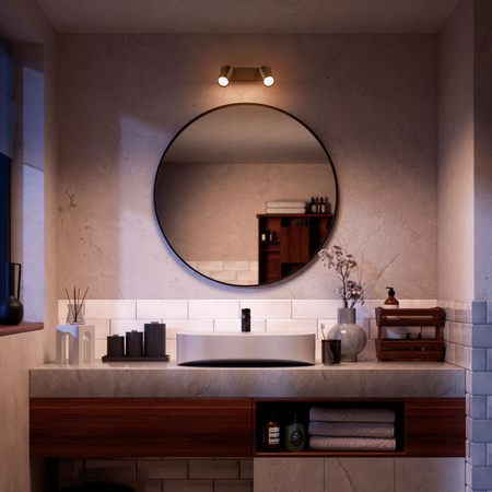 Lampa Sufitowa Reflektor 2x GU10 IP44 Czarna Kosipo Philips