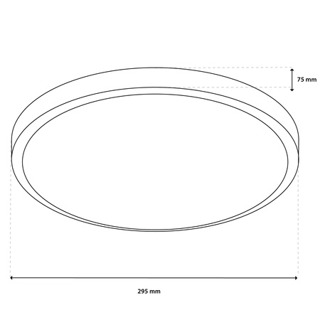 Plafon LED Lampa Sufitowa Natynkowa 2x E27 DUALIO Okrągły IP44 30cm LUMILED
