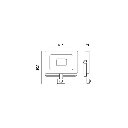 Naświetlacz LED Zewnętrzny Ogrodowy 50W 4270lm 4000K Neutralny 120° z Czujnikiem Ruchu IP44 IK05 Czarny MHC Kobi