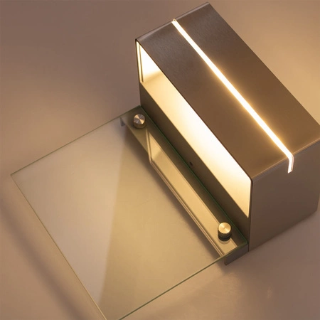 Lampa Ogrodowa LED Podświetlany Numer Domu Kinkiet Elewacyjny DOOR 6W IP54 Srebrna Volteno