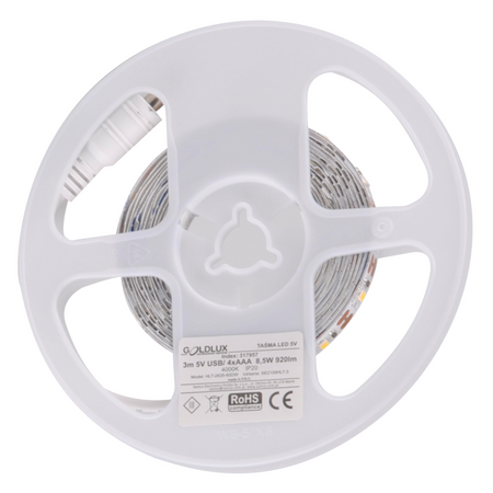 Taśma Pasek LED z Czujnikiem Ruchu i Zmierzchu 8.5W 920lm 4000K Neutralna Biała 2m Sanico Goldlux