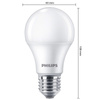 4PAK Żarówka LED E27 A60 10W = 75W 1055lm 2700K Ciepła Mleczny PHILIPS