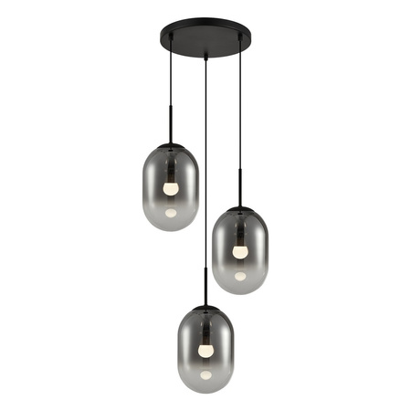 Lampa Wisząca Sufitowa ALIAS Czarna 3xE14 koło Milagro