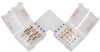 Złączka do taśmy LED 4PIN RGB 2-stronna zatrzask kątowy typu L 10mm