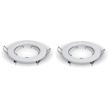 Oprawa Sufitowa Podtynkowa Oczko GU10 Okrągła Biała VT-778 V-TAC 2szt.
