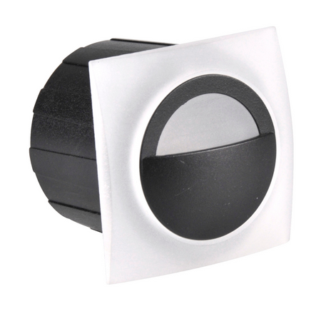 Lampa oprawa schodowa podtynkowa LED ogrodowa 3W 40lm IP44 4000K czarna Q5 GOLDLUX (Polux)