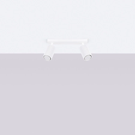 Lampa Sufitowa Reflektor Tuba Spot 2x GU10 Biała Karbon Deep Space SL.1542 Sollux