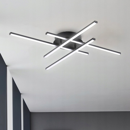 Lampa sufitowa geometryczna PLAFON LED żyrandol MODENA GRANDO 34W 4000K czarny