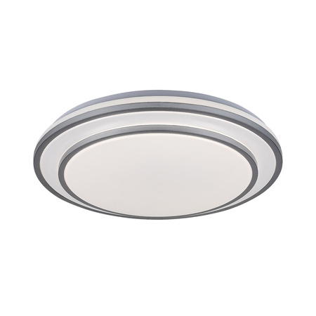 Plafon LED Lampa Sufitowa Oprawa Ścienna Natynkowa 40W CCT Ściemnialna Pilot Timer Srebrny Minimalistyczny Lupita Rabalux