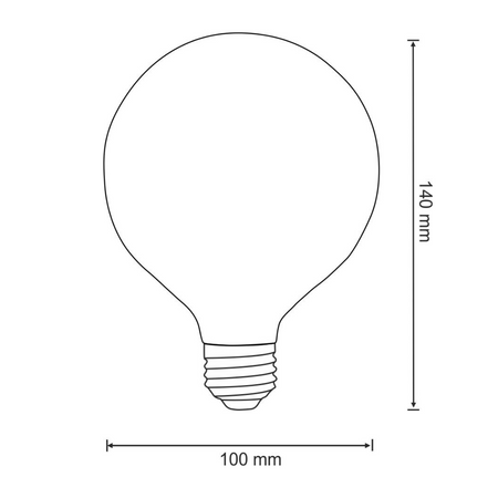 Żarówka LED E27 G100 4W 450lm 2700K Ciepła GOLDLUX Vintage Amber Dekoracyjna
