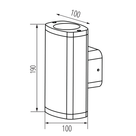 Kinkiet Ogrodowy Lampa Elewacyjna Zewnętrzna GU10 IP54 Szara Natynkowa ZEVI Kanlux