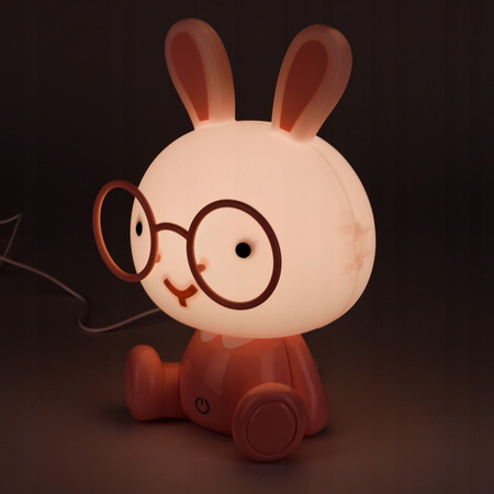 Lampka nocna dekoracyjna KRÓLIK LED 5W 5000K Różowa