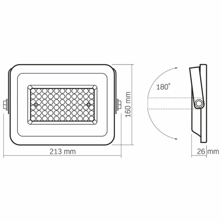 Naświetlacz LED 50W 4500lm 5000K IP65 Biały VIDEX LUCA
