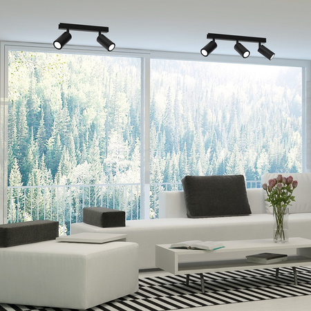 Lampa Sufitowa HUDSON Czarna 3xGU10 Milagro