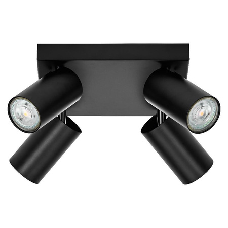 Lampa Sufitowa LED Kwadrat Reflektor 4-Punktowy Ściemnialna 13.6W GU10 Czarna LEDVANCE