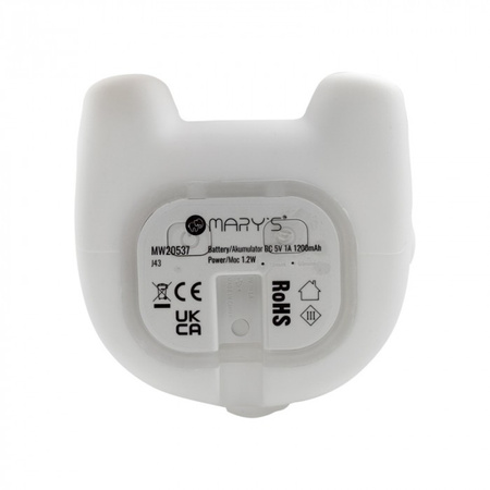 Lampka Nocna Dziecięca LED 1.2W 3000K Ciepła + Wielokolorowa RGB USB Akumulatorowa 1200mAh Różowa KRÓWKA RÓŻOWA MARY'S