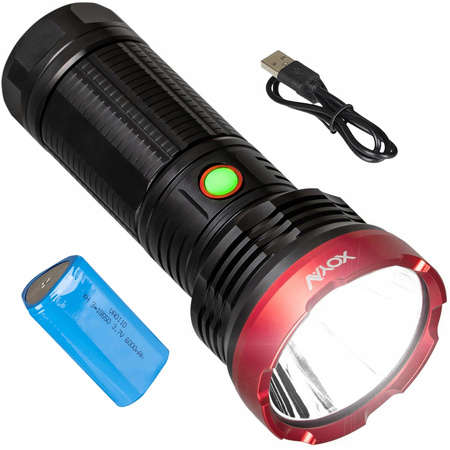 Latarka Taktyczna LED Pro Szperacz Akumulatorowa USB-C 20W 2000lm IPX5 VAYOX