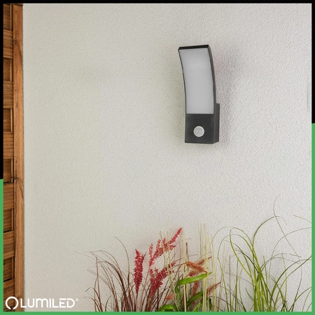 Lampa Ogrodowa Zewnętrzna Kinkiet Elewacyjny LED 12W 4000K Czujnik Ruchu AGOS LUMILED