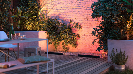 Lampa Ogrodowa Liniowa Zewnętrzna LED 20.5W 1420lm 80cm IP65 White and Color Ambiance RGB + TW Czarna Inteligentna SMART Zigbee Bluetooth Amarant Philips HUE