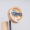 Lampa Ścienna Kinkiet 1x E27 Naturalne Drewno Czarna Timbo Peach Puff SL.1668 Sollux