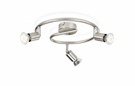 Lampa Sufitowa Reflektor 3x GU10 nikiel Limbali Philips