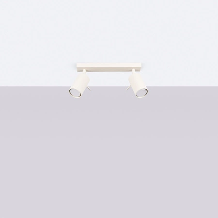 Lampa Sufitowa Reflektor Tuba Spot 2x GU10 Beżowa Ring Bittersweet Shimmer SL.1495 Sollux