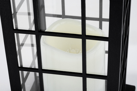 Lampion Ogrodowa LED Solarna Wisząca LATARENKA 32cm Czarna