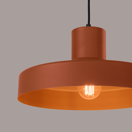 Lampa Wisząca Sufitowa E27 Ochra czerwona BILO Crimson SL.1706 Sollux