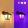 Kinkiet Ogrodowy LED Lampa Zewnętrzna 9.5W 600lm 2700-5000K RGB + TW Czarna Kwadratowa Inteligentna SMART WiFi Bluetooth Aplikacja WiZ