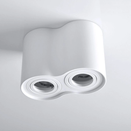 Oprawa sufitowa natynkowa Hadar R2 2xGU10 ruchoma okrągła biała