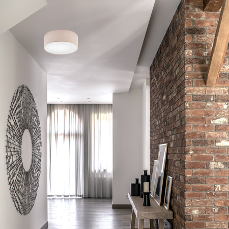 Plafon LED Lampa Sufitowa VIVIAN E27 Beżowa LM-1.207 Lamkur