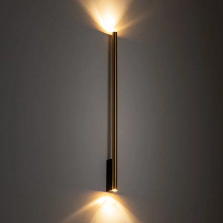 Kinkiet Ścienny Lampa Natynkowa 2x G9 Złota Nowoczesna LASER WALL XL 10828 Nowodvorski