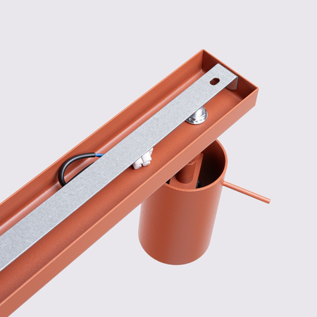 Lampa Sufitowa Reflektor Tuba Spot 3x GU10 Ochra Czerwona Ring Bittersweet Shimmer SL.1508 Sollux