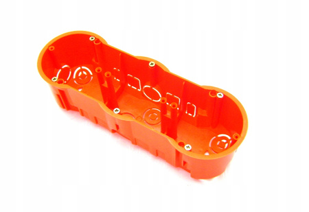 Puszka Instalacyjna Podtynkowa Potrójna Głęboka Elektryczna 3x68 z Wkrętami PAWBOL