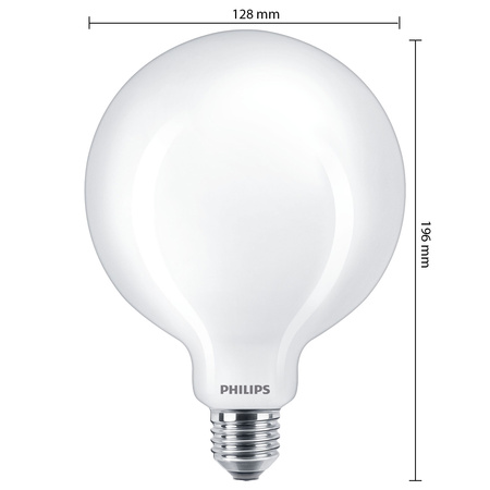Żarówka LED Globe E27 G120 7W = 60W 806lm 2700K Ciepła Filament Mleczna PHILIPS