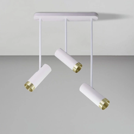 Lampa Sufitowa Reflektor Punktowy 3x GU10 Biała Złota PORTO Sanico Goldlux