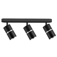 Oprawa Ścienno-Sufitowa Reflektor Punktowy 3x GU10 CzarnaSrebrna BAMBOO Sanico Goldlux